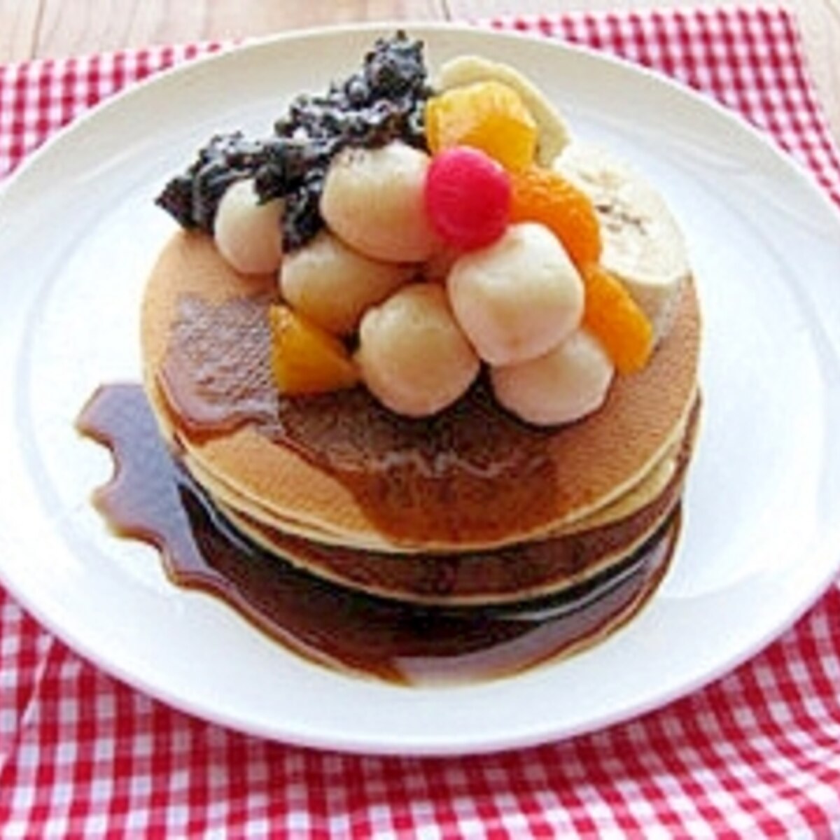 簡単パンケーキアレンジ 白玉あんみつのパンケーキ レシピ 作り方 By 楽天出店店舗 ウルトラミックス 楽天レシピ 簡単パンケーキアレンジ 白玉あんみつのパンケーキ レシピ 作り方 By 楽天出店店舗 ウルトラミックス 楽天レシピ